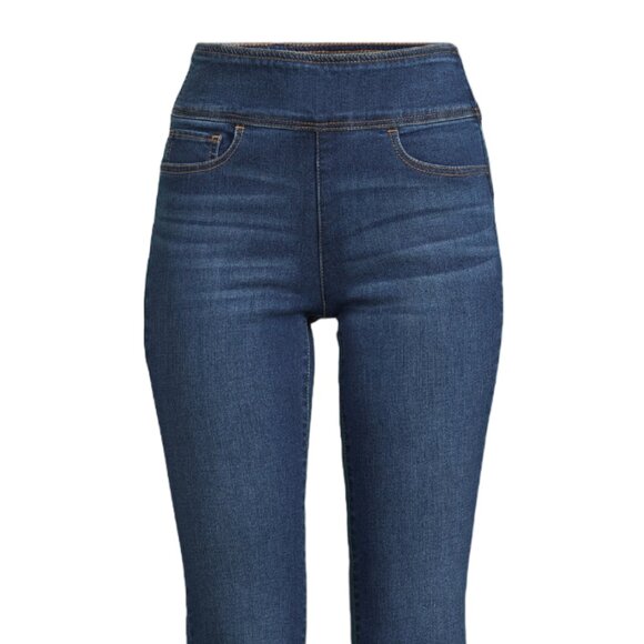 Womens Jeans Flare Leg Stretch Pull On Super High Rise Sofia Vergara Melisa Blue - Picture 5 of 8